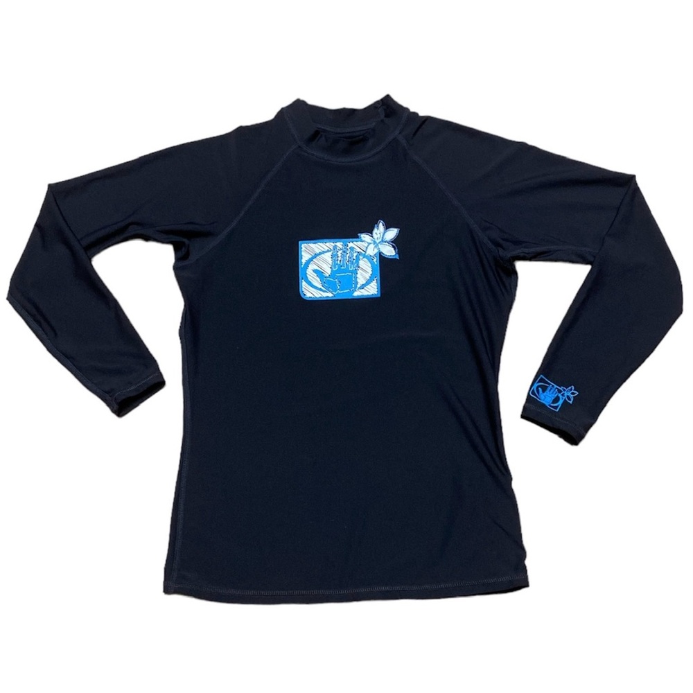 Body Glove Rashguard Long Sleeve Shirt Kids L Unisex Navy Swimwear Top UVP50